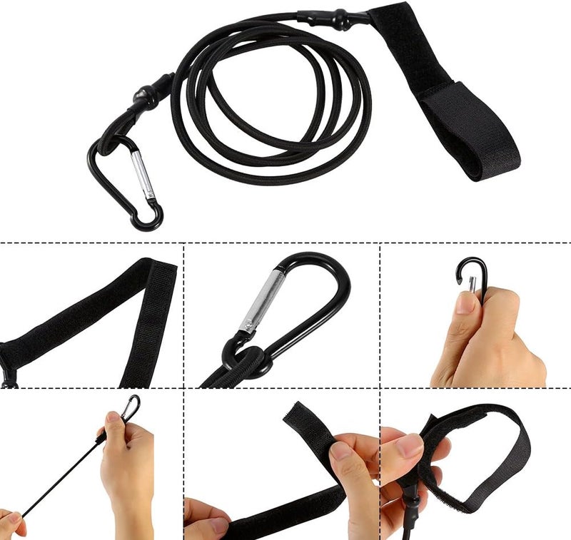 woobles Kayak Paddle Rope, Multifunctional Elastic Kayak Paddle Leash Rope Cord Rod And Gear Leash Strap - Image 2